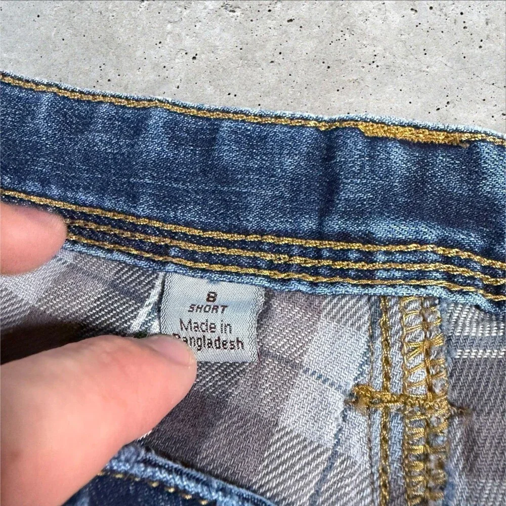 Carhartt Women Boone Flannel Lined Relaxed Fit Straight Leg Jeans Size 8 Short